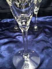 Set Of 3 Cut Crystalware Water/Wine Glasses-Lotus Starburst Design-In XLNT Cond