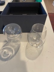 WATERFORD Crystal (2) ELEGANCE OPTIC Tumblers DOF STEMLESS Wine GLASS – SET OF 2