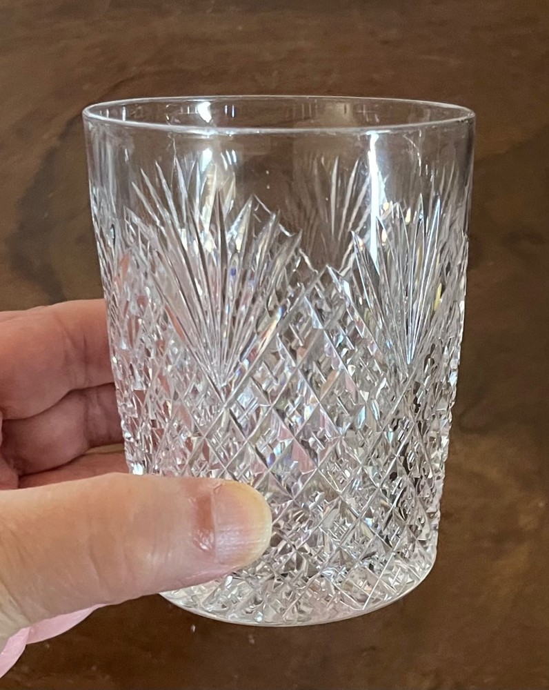 Antique American Brilliant Cut Crystal Whiskey Glass Tumbler