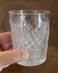 Antique American Brilliant Cut Crystal Whiskey Glass Tumbler