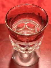 Vintage Tiffin Franciscan Kings Crown Ruby Flash Thumbprint Cordials Set of 5