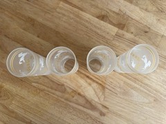 Vintage Libbey Hiball Glasses With Frosted Glass Unicorn and Stars Set Of 4
