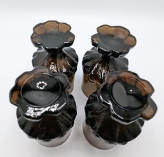 Tiffin Franciscan Madeira Smoke Brown Glasses Set of 4 Vintage 5 oz Water Wine