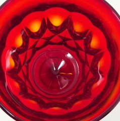 3 Noritake Perspective Ruby Iced Tea Glasses With Thumbprint & Panel Design
