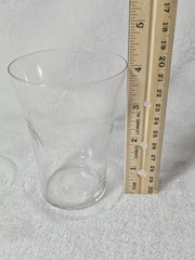Vintage 6 Point Atomic Starburst/Bethlehem Star Pattern (MCM) Barware Glasses