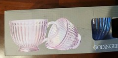 New St Of 2 Godinger Modern Retro Pink Blush Mugs Cups Globlets