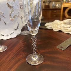 Marc Aurel Crystal Champagne Flute Puzzle Piece Design Set Of Six -7”