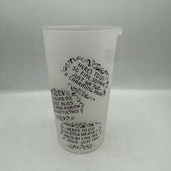 Federal Glass Frosted Mixer Tumbler With Spout 6″ Vintage