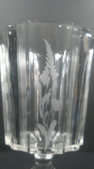 Adams & Company, EAPG Goblet, Clear Ribbon, # 300, USA, Clear, c 1882, VgCd
