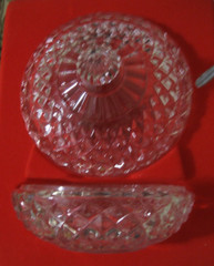 CRISTAL D’ARQUES 24% LEAD CRYSTAL BON BON DISH- FRANCE W/ORIG PAPER STICKER-NIB