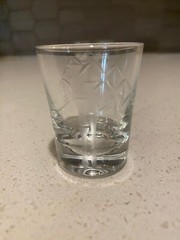 3 SET Noritake Crystal Bamboo Etched Glasses 0.9 OZ