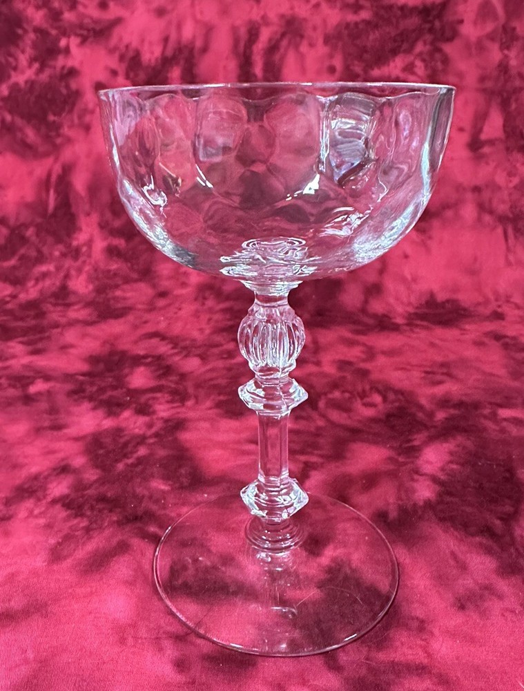 Fostoria Clear (Dimple Optic) Champagne/Tall Sherbert 5 3/8”
