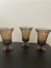 Fostoria Glass Jamestown Swirl Pattern Iced Tea Goblets, Set Of 3