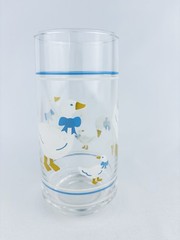 Vintage Anchor Hocking White Country Goose Geese Blue Bow Replacement Glass Cup