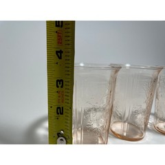 Set of 4 Vintage MacBeth-Evans American Sweetheart Pink Depression Glass Tumbler