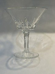 4 Sorrento Champagne Fidenza Vetraria Italy Vintage Italian set of 4 Clear