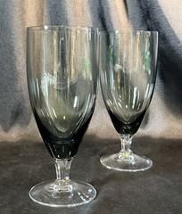 Set Of 2~Fostoria~Debutante Gray~Iced Tea Glasses
