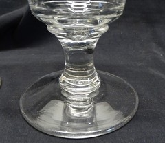 Rummer 19th Century Pair of Goblets 2 part Mold Pub Inn Barware Flared #15