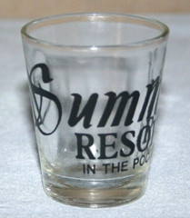 Vintage Summit Resort In The Poconos Shot Glass Bar Souvenir