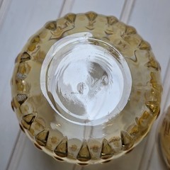 New Dynasty Bellini Amber Glass Tumblers Set of 2 Made in Italy 4.5in