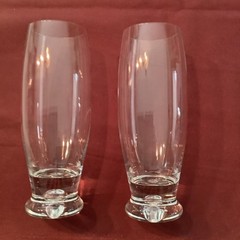 Set Of 2 Crystal Beer Glasses – 7 1/2” Tall