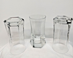 Set Of 3 Lorren Venezia Tumbler Six Sided Base Multi-sided 5/8″X2″3/4