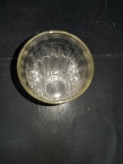 VTG HAZEL ATLAS CLEAR OPTIC PANEL BEVEL HI BALL GLASS 5 7/8″