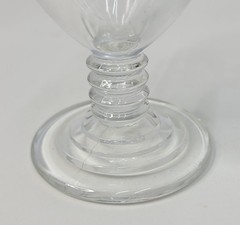 Set Of 4 Anchor Hocking Manhattan Glass Wine Cordial Ribbed Glass 3.5” Art Deco