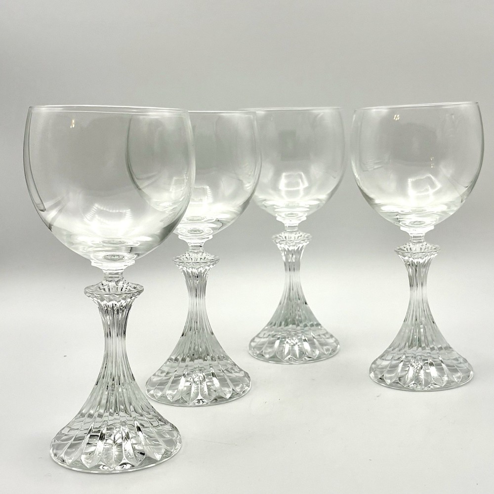 Mikasa Crystal THE RITZ Wine Glasses 6.5” Set of 4 Stemware
