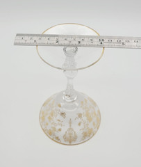 Vintage Champagne/Martini/Tall Sherbet Gold Encrusted Rose Point by Cambridge
