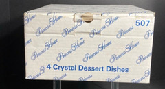 Set of 4 Princess House Dessert Dish 8 oz 4 1/2″ Heritage Etched Crystal 507