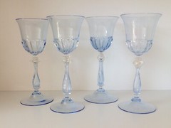 Set 4 MVM Cappellin Complicated murano Salviati Early venetian glasses