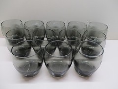 Set Of 12 Roly Poly Smokey Gray 3 3/4″ (11oz) Bar Glasses