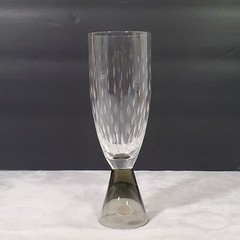 CHIPPED Rosenthal Fortuna Teardrop Smoke Stem 6.5″ Cordial Glass Vtg MCM