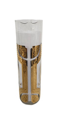 MCM Fred Press Gold & Black Trojan Horse Pitcher w/ Caddy 8-PCS Set Barware