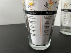 Set of 6 Libbey Cocktail Recipes Shaker Barware Glasses 16 Oz