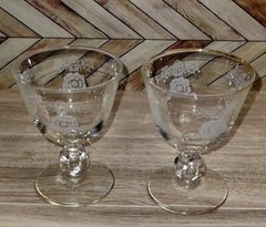 8 Homer Laughlin Queen Esther Glass Cordials
