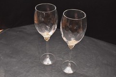SET 2 Union Street Sienna Crystal Gold Optic Chardonnay Wine Glass Goblet 11″
