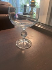 Vintage Bohemia Claudia pattern champagne Glasses (Have 6!)