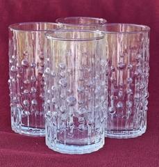 MESI Tapio Wirkkala Iittala Finland Mid C Modern NECTAR Glasses Tumblers Set 4