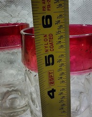 4 Vintage Tiffin Franciscan Kings Crown Ruby Flashed Top Highball Glasses (#1)