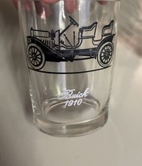 Classic Antique Car Set of 4 Glass Tumblers 1904-14 Buick, Studebaker, Ltutz(2)