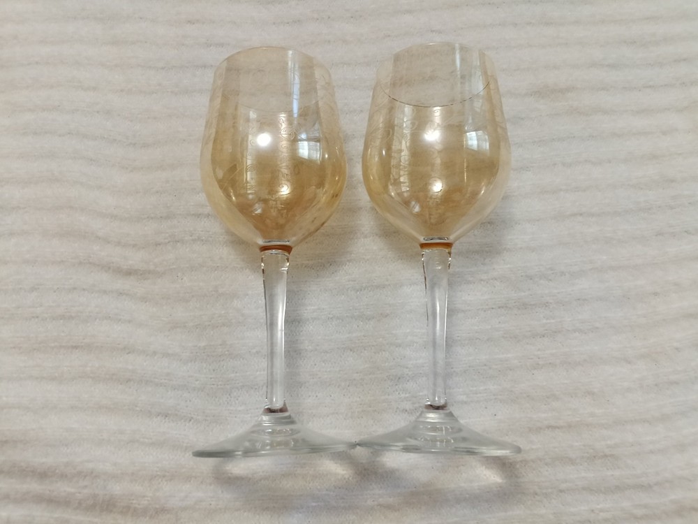 Amber Glass Red White Wine Goblets Glasses Stem Ware