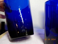 LIBBYS COBALT BLUE METROPOLITAN TUMBLERS LOT OF 4 ONE 5 7/8″ T THREE 4 3/8″ T