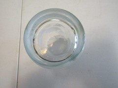 Vintage MCM Libby Clear & White Roses Floral Drinking Glass ~ 5 1/2″ Tall