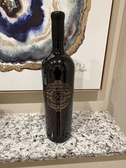 2016 Etched Robert Mondavi 19” 50th Anniversary Sealed Dummy Bottle RARE Display