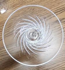Fostoria Hand-Cut Crystal Goblet – Open Lyre Stem – 6⅜» – Crosshatch Cut Pattern