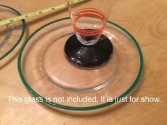 Set of 4 WESTON TIFFIN OPTIC Glass, Green Rimmed, 1930’s Art Deco, Snack Plates