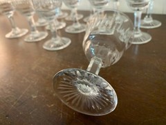 18 Cut Crystal Wine Glasses Daum (Price Per Unit)