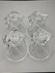 Set of (4) of Mikasa Twisted Motion Crystal Old Fashioned 3.75” Tumblers